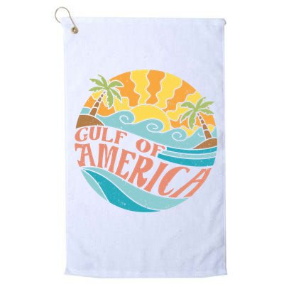 Gulf Of Us America Est 2025 Retro Vintage Golf Towel