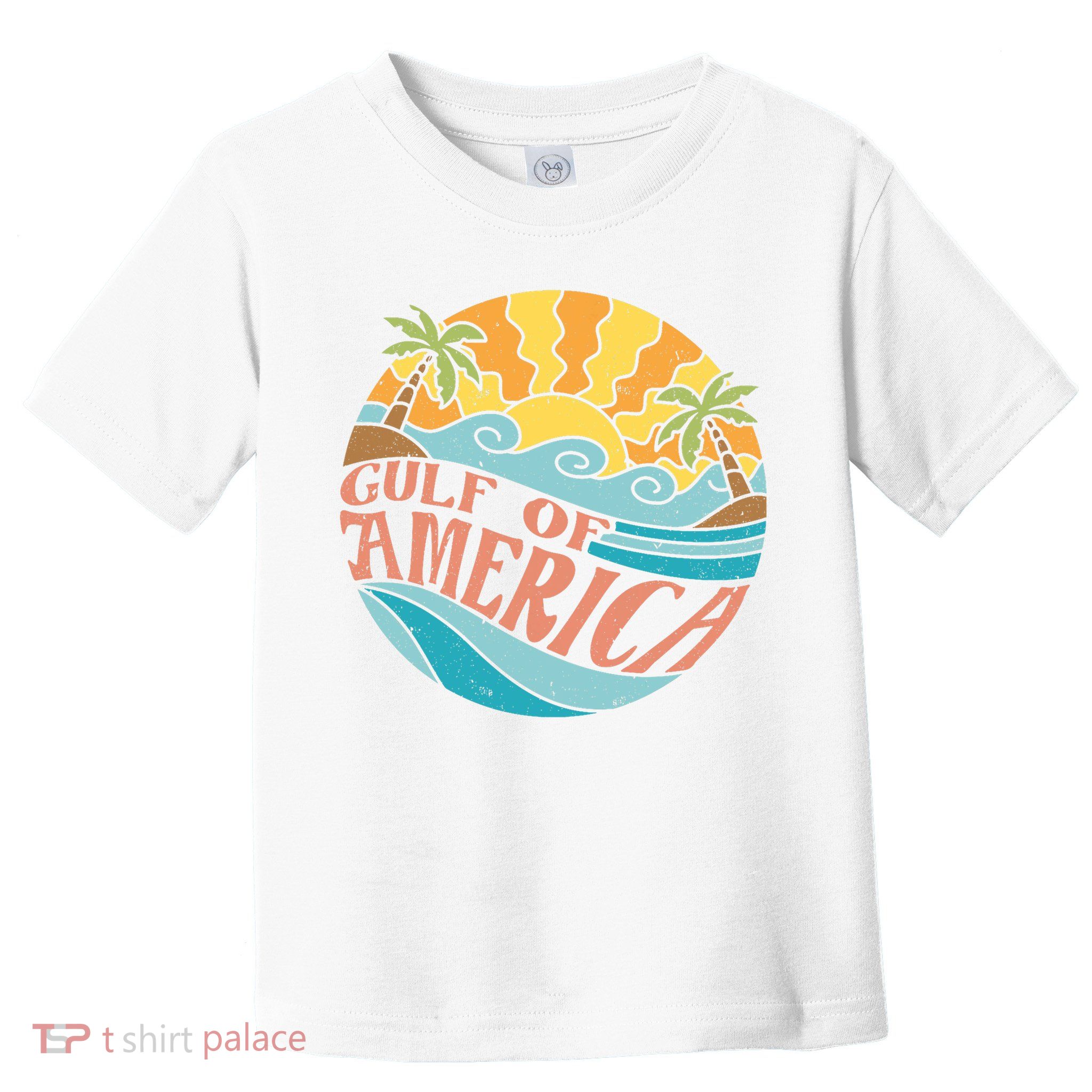 Gulf Of Us America Est 2025 Retro Vintage Toddler T-Shirt