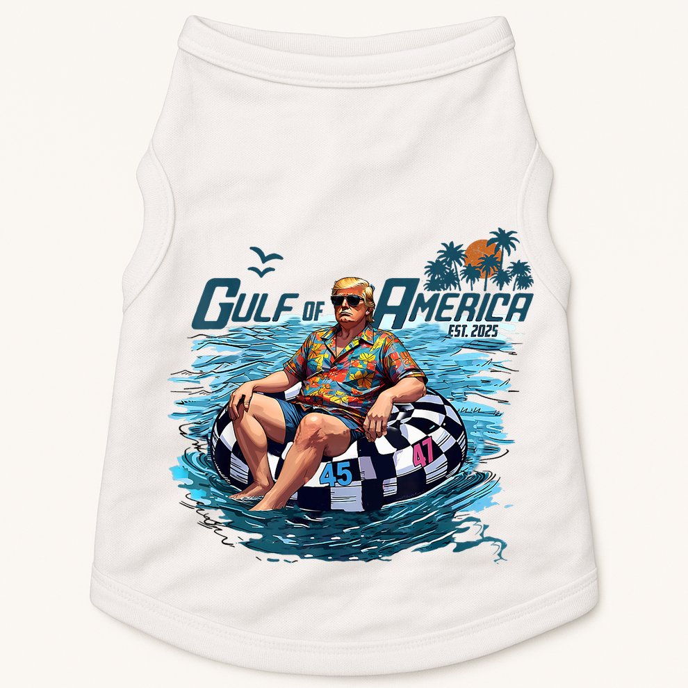 Gulf Of US America Est 2025 Funny Trump Doggie Tank