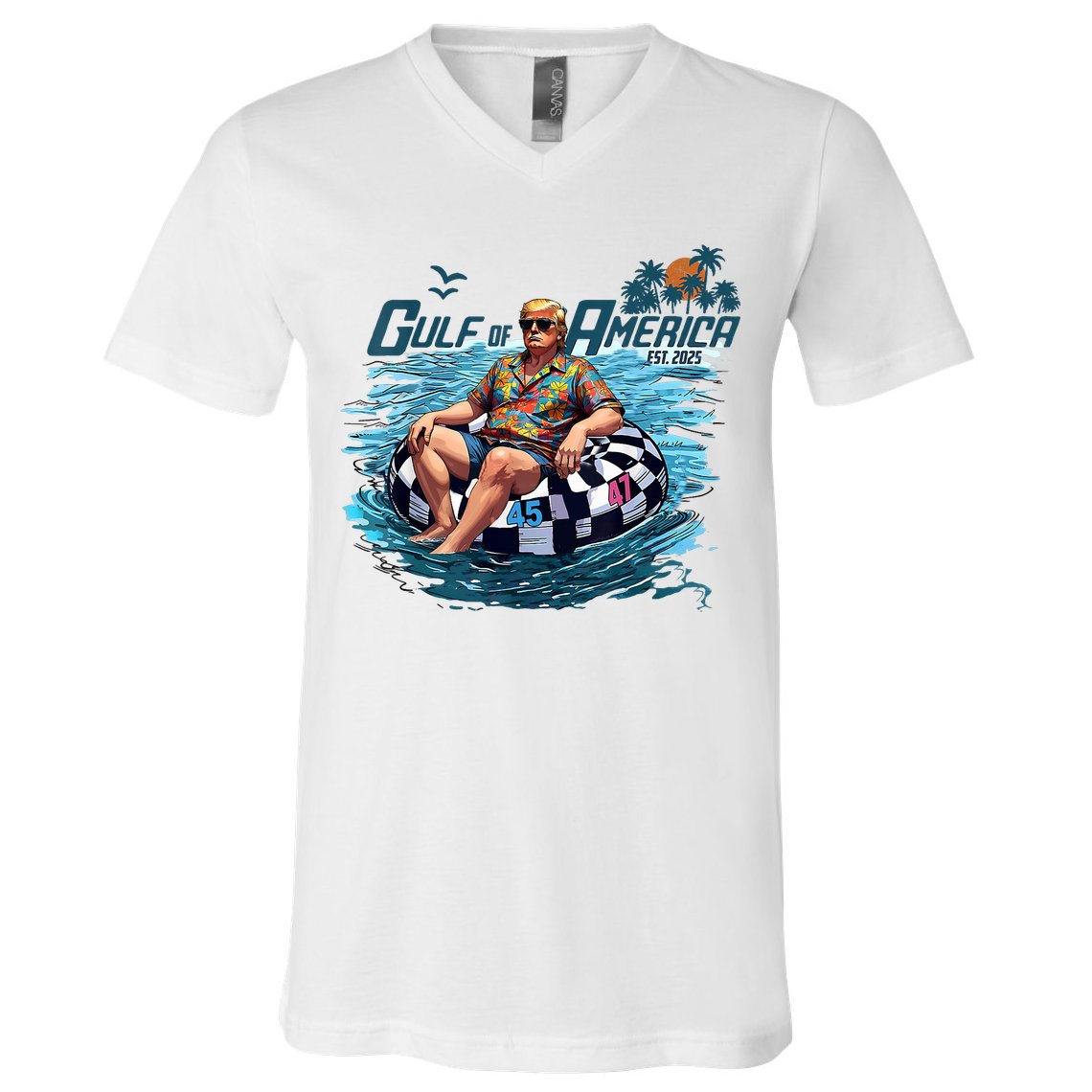 Gulf Of US America Est 2025 Funny Trump V-Neck T-Shirt