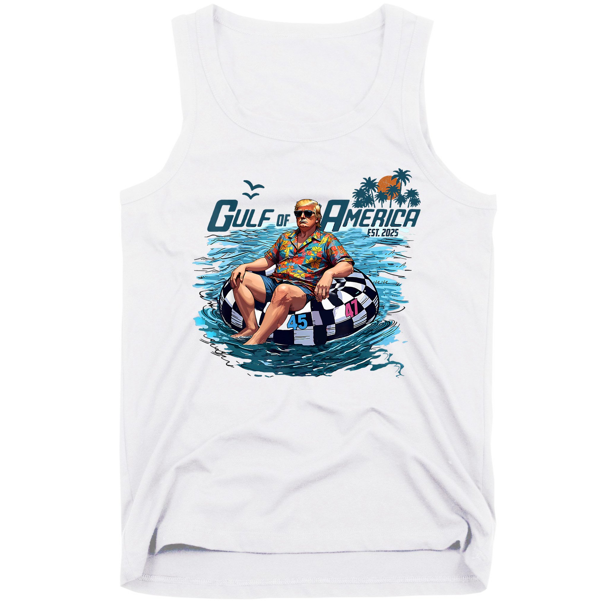 Gulf Of US America Est 2025 Funny Trump Tank Top