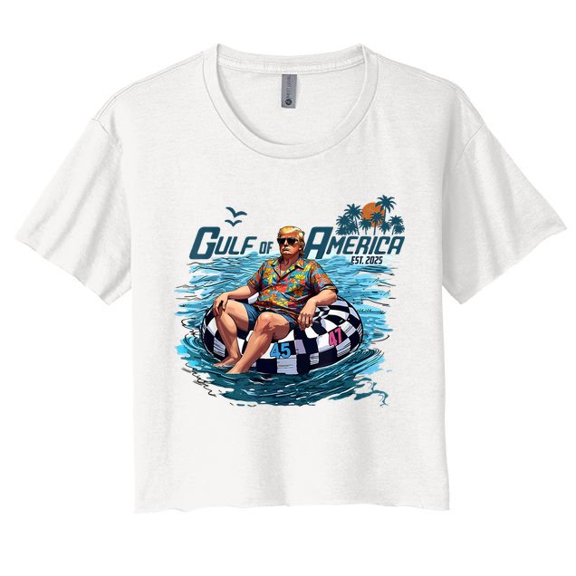 Gulf Of US America Est 2025 Funny Trump Crop Top