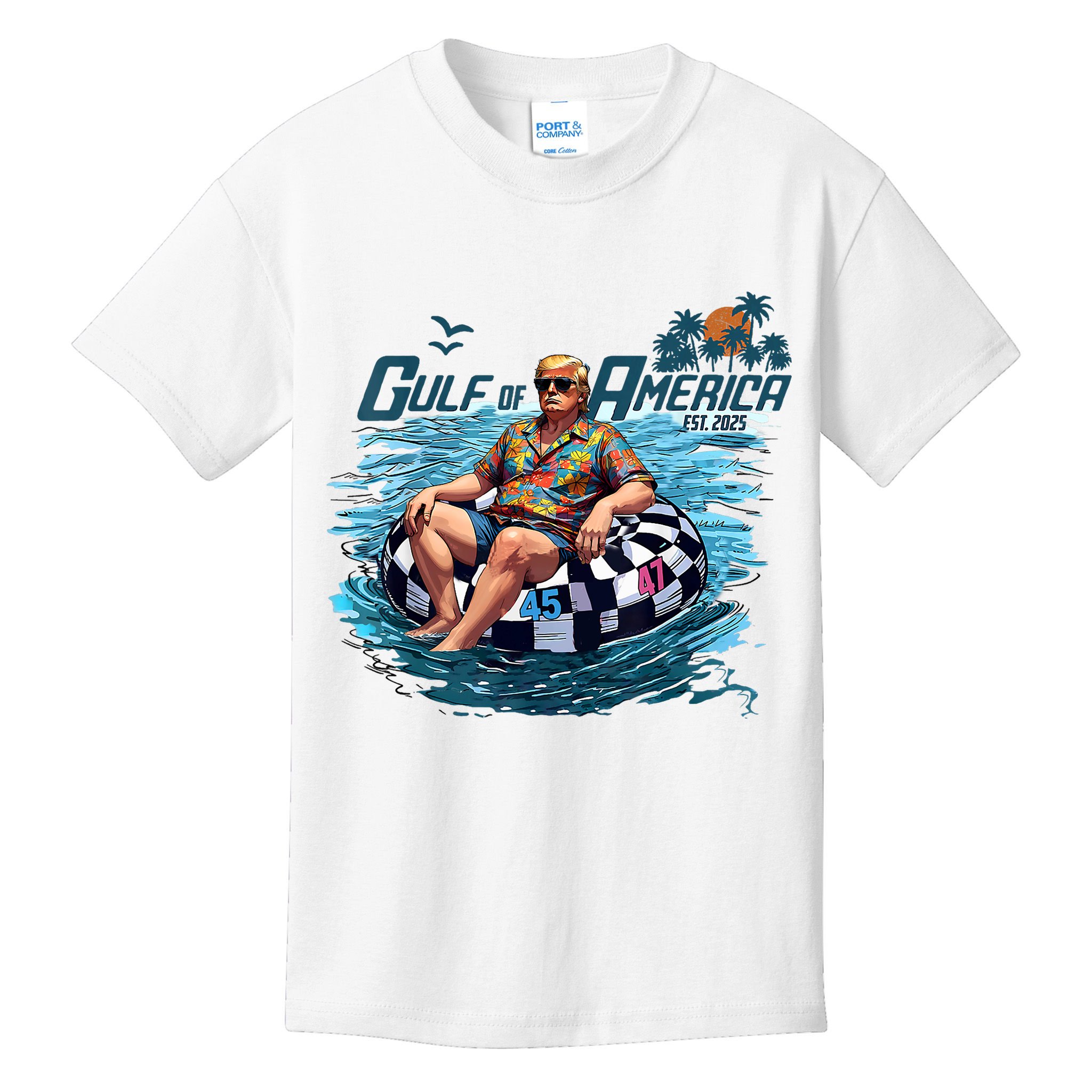 Gulf Of US America Est 2025 Funny Trump Kids T-Shirt