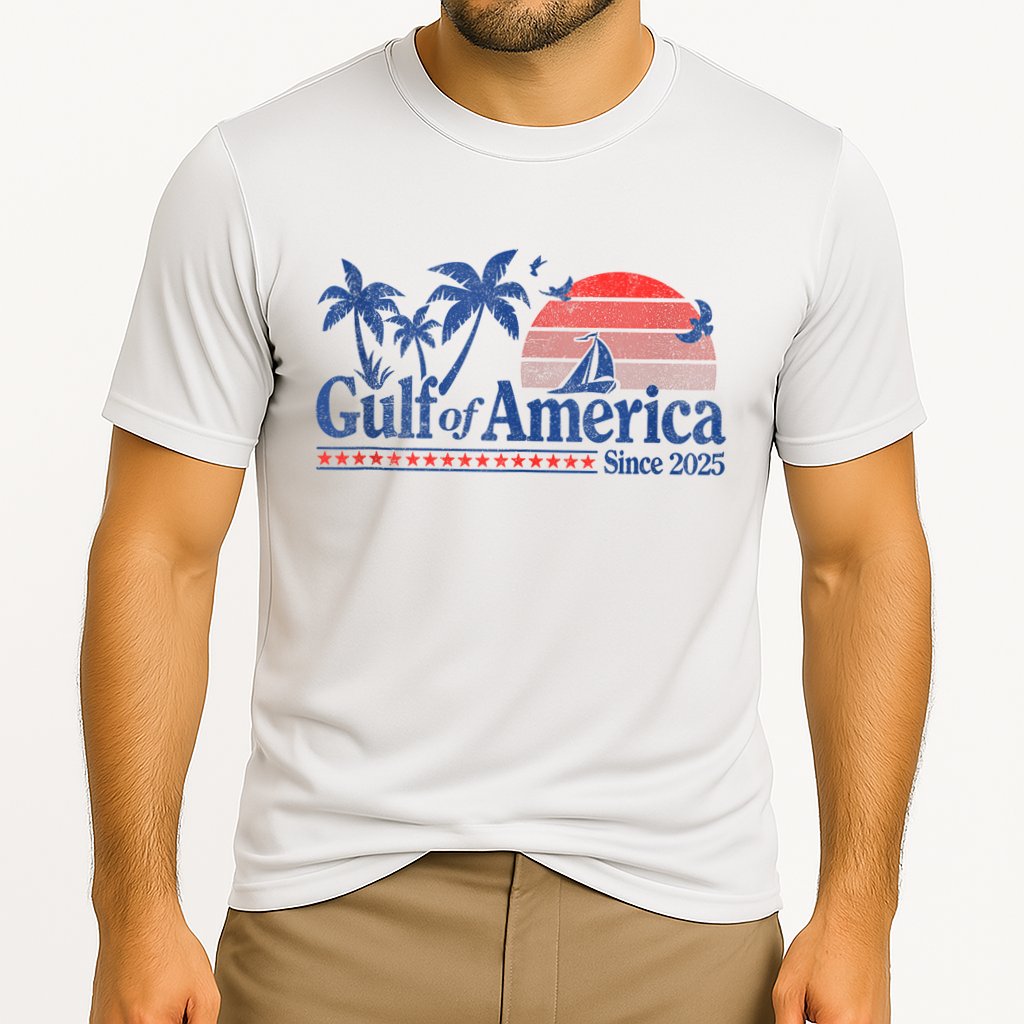 Gulf of US America Vintage 1970s Tank Top Cooling Performance Crew T-Shirt