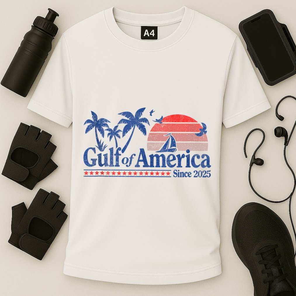 Gulf of US America Vintage 1970s Tank Top Cooling Performance Crew T-Shirt
