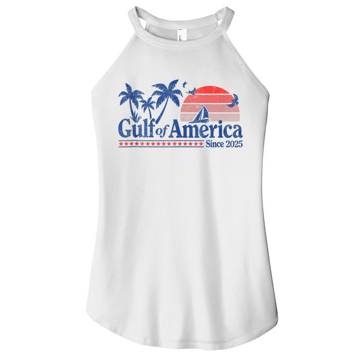 Gulf of US America Vintage 1970s Tank Top Women's Perfect Tri Rocker Tank