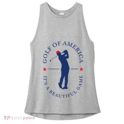 Golf Of Us America Funny Elegant Sports Outfit For Golfers Ladies PosiCharge Tri-Blend Wicking Tank