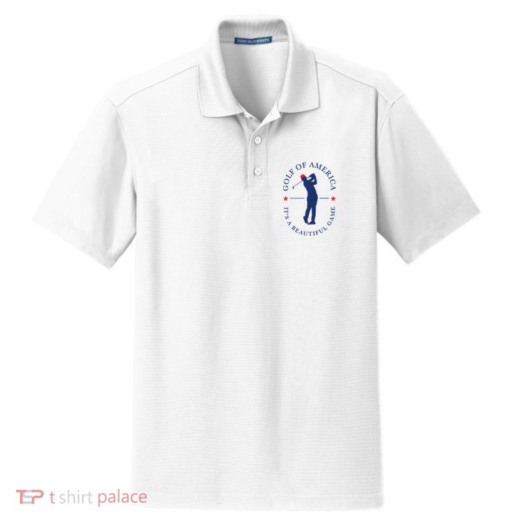 Golf Of Us America Funny Elegant Sports Outfit For Golfers Dry Zone Grid Polo
