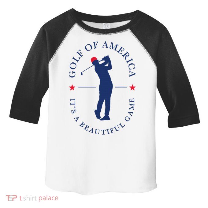 Golf Of Us America Funny Elegant Sports Outfit For Golfers Toddler Fine Jersey T-Shirt