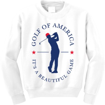 Golf Of Us America Funny Elegant Sports Outfit For Golfers Kids Sweatshirt
