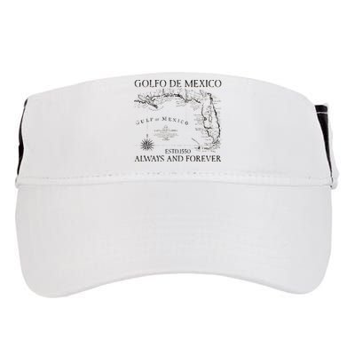 Gulf Of Usa America Golfo De Mexico Gulf Of Mexico Flag Map Long Sleeve Adult Drive Performance Visor