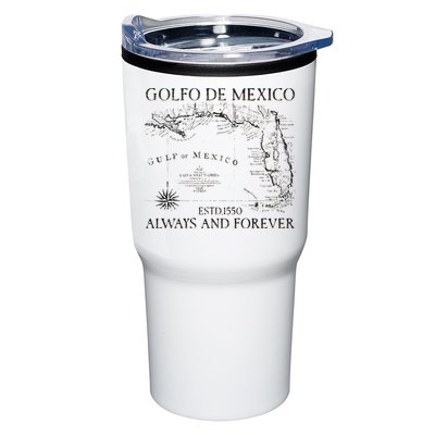 Gulf Of Usa America Golfo De Mexico Gulf Of Mexico Flag Map Long Sleeve Tumbler