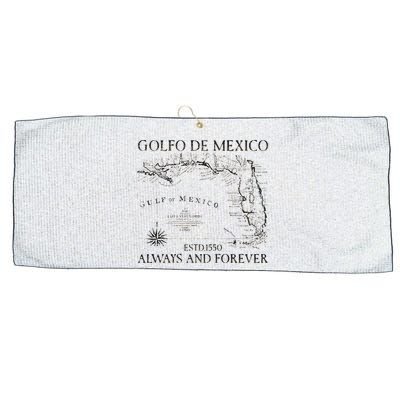 Gulf Of Usa America Golfo De Mexico Gulf Of Mexico Flag Map Long Sleeve Large Microfiber Waffle Golf Towel