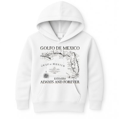 Gulf Of Usa America Golfo De Mexico Gulf Of Mexico Flag Map Long Sleeve Kids Hoodie