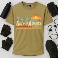 Gulf Of Usa America Est 2025 Retro Vintage Beach Cooling Performance Crew T-Shirt