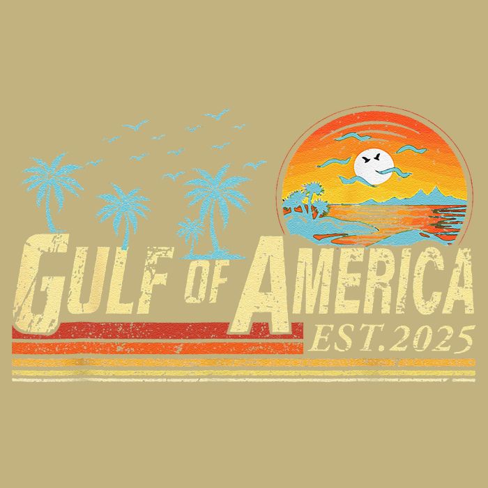 Gulf Of Usa America Est 2025 Retro Vintage Beach Cooling Performance Crew T-Shirt