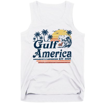 Gulf Of US America Est 2025 Retro Vintage Beach  Tank Top