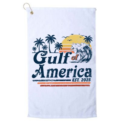 Gulf Of US America Est 2025 Retro Vintage Beach  Golf Towel