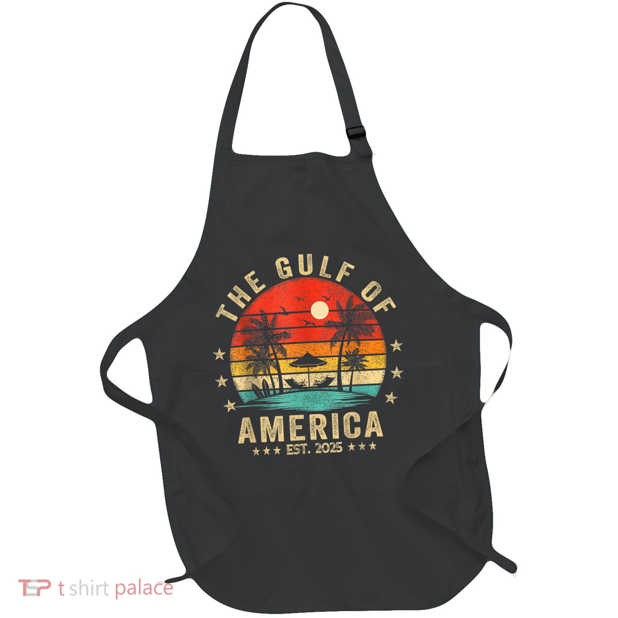 Gulf of US America Shirt Retro Golf of US America Shirt T-Shirt Full-Length Apron With Pockets