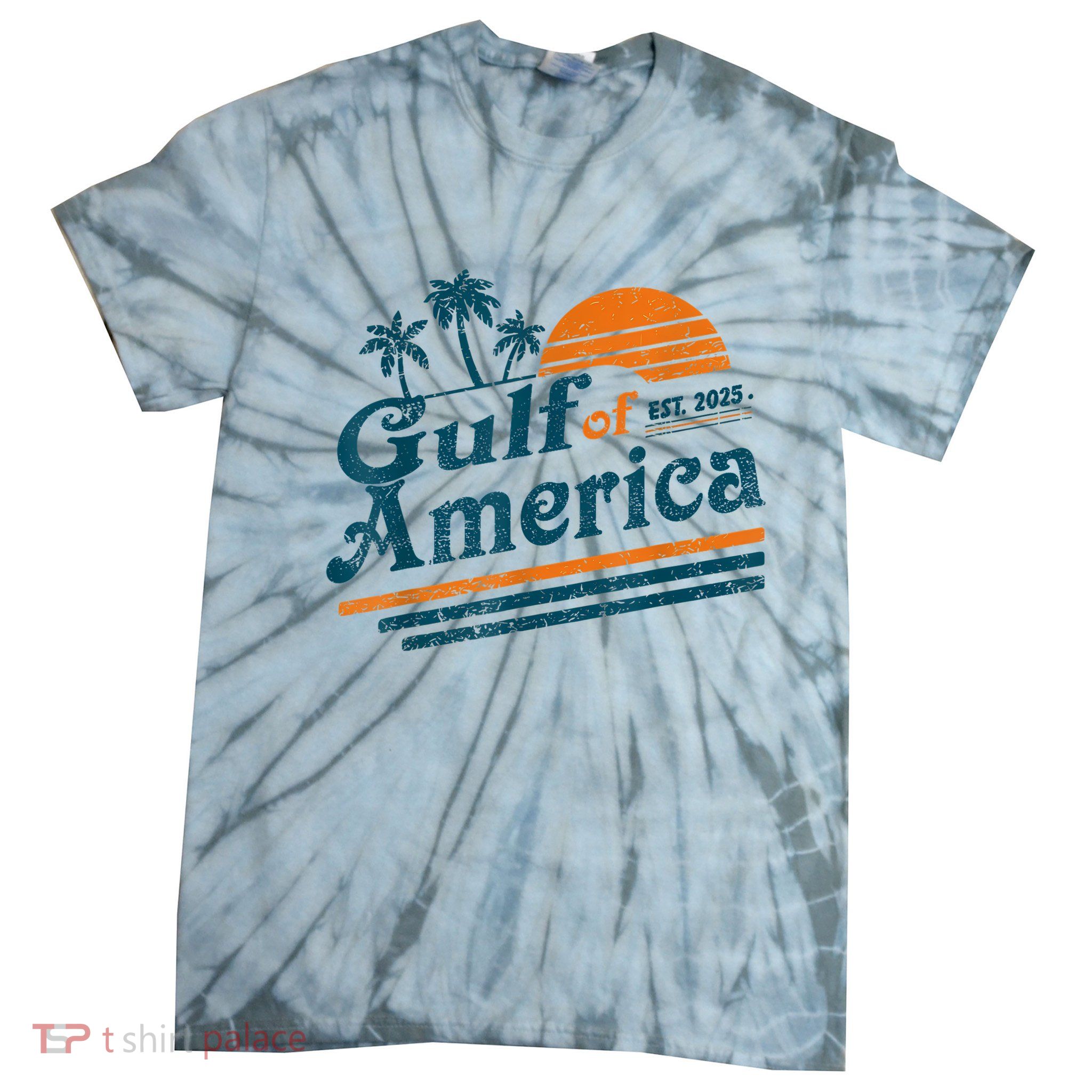  Gulf Of US America 2025 American Flag Mexico Tie-Dye T-Shirt