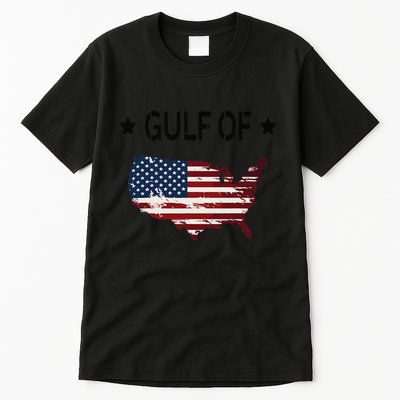 Gulf Of Usa America Funny Usa Flag Donald Trump Tall T-Shirt