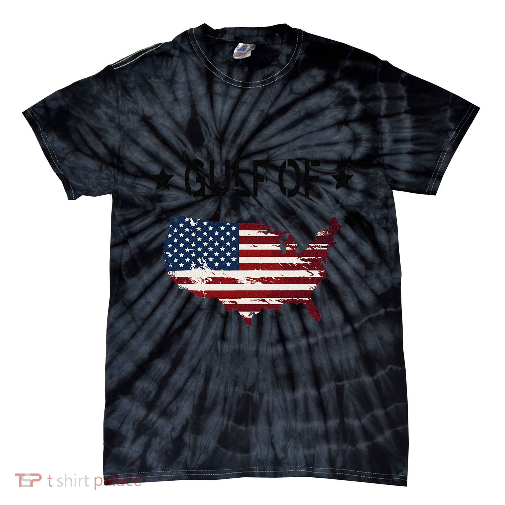 Gulf Of Usa America Funny Usa Flag Donald Trump Tie-Dye T-Shirt