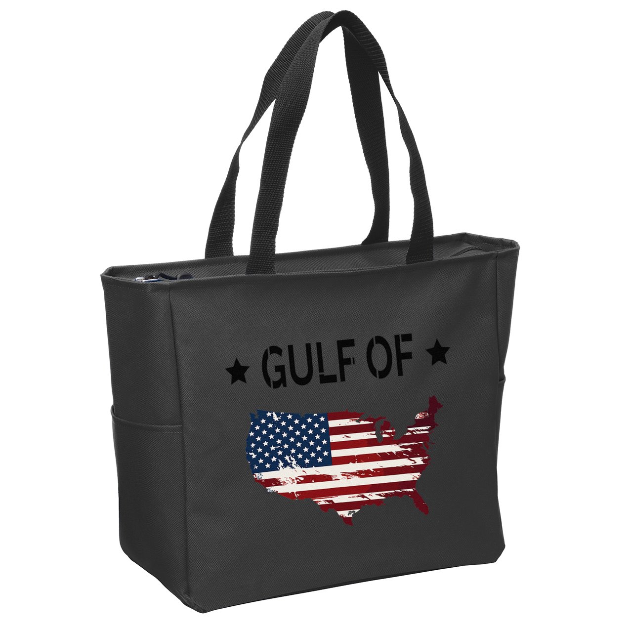 Gulf Of Usa America Funny Usa Flag Donald Trump Zip Tote Bag