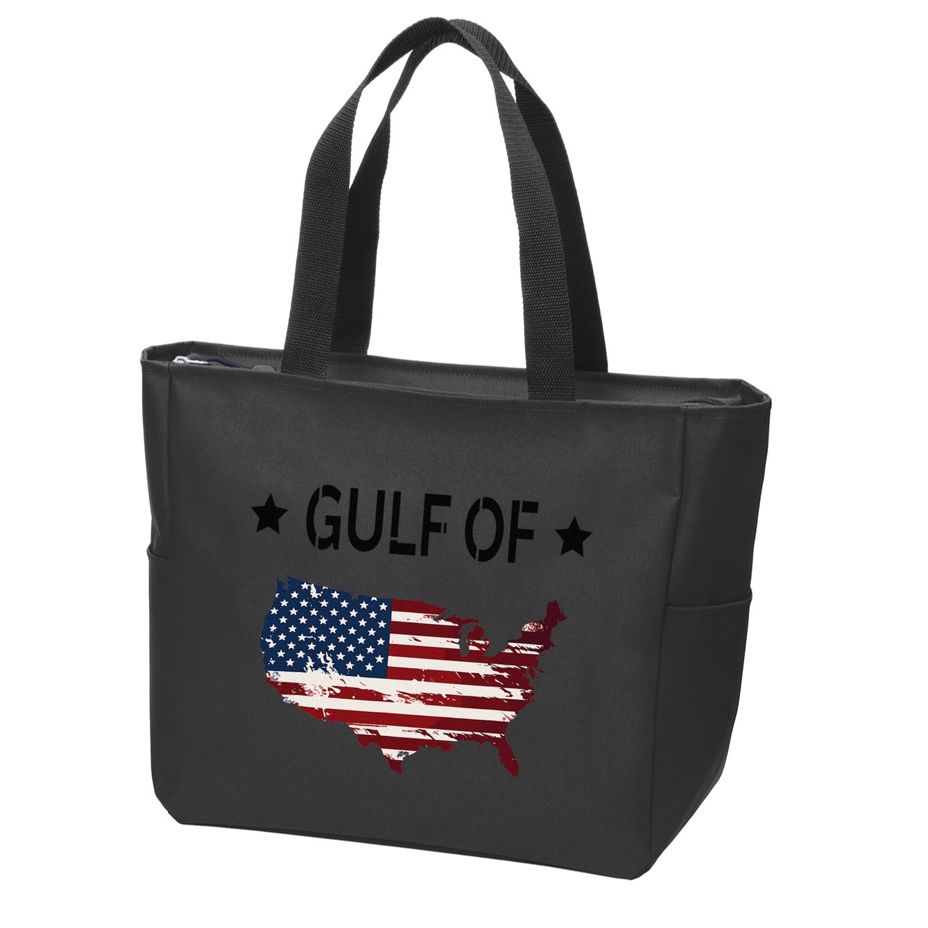 Gulf Of Usa America Funny Usa Flag Donald Trump Zip Tote Bag
