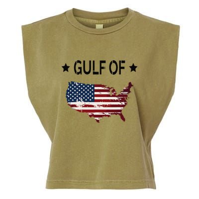 Gulf Of Usa America Funny Usa Flag Donald Trump Garment-Dyed Women's Muscle Tee