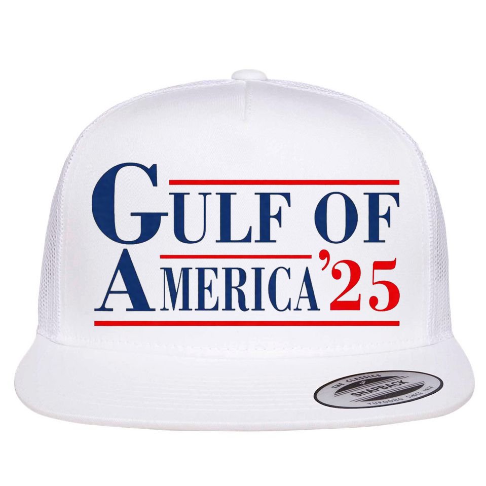 Gulf Of Usa America Funny Gulf Of Mexico Usa 2025 Flat Bill Trucker Hat