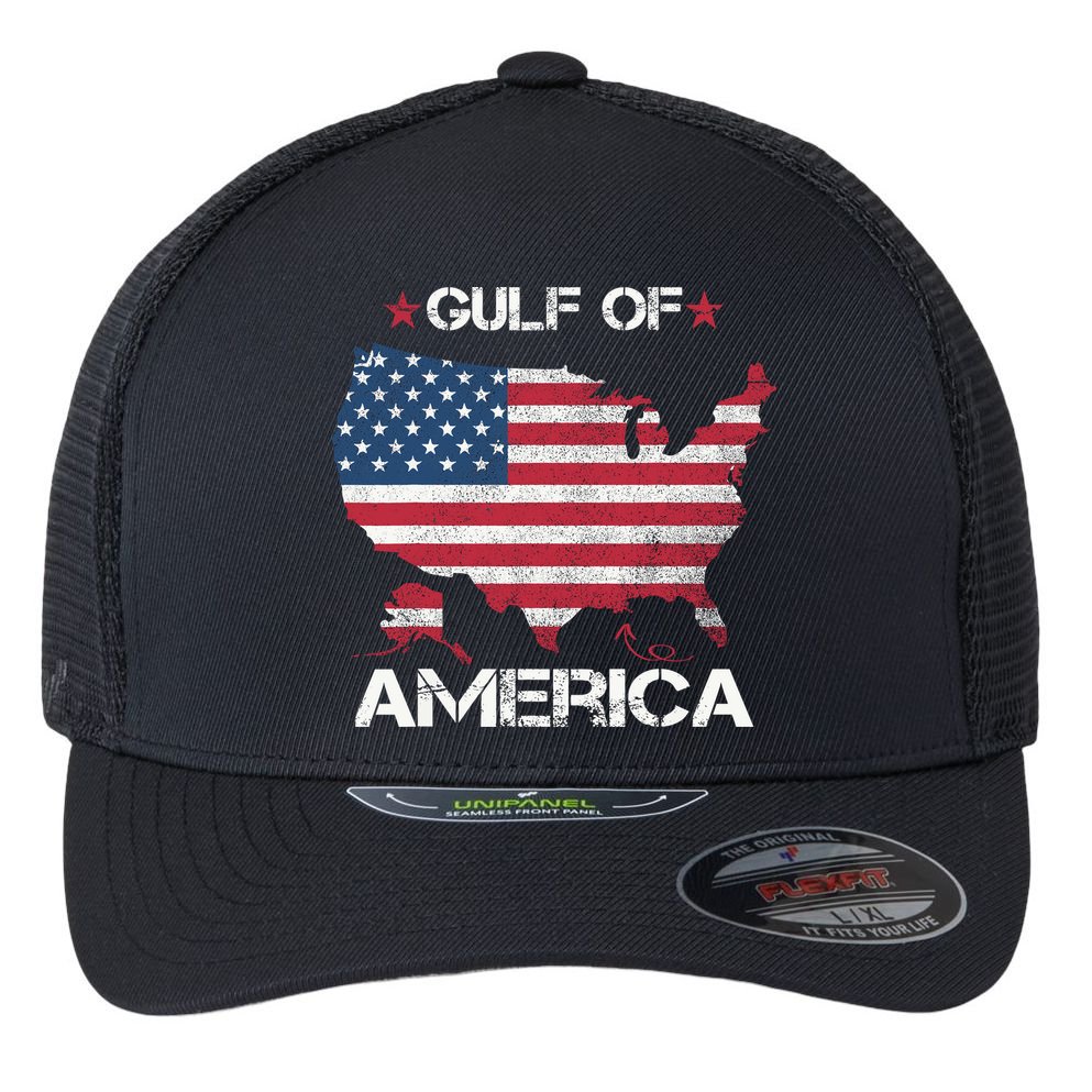 Gulf Of Usa America 2025 AmericaS Gulf Mexico Us Map Flexfit Unipanel Trucker Cap