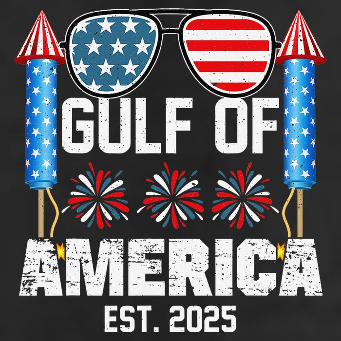 Gulf Of USA America Since 2025 4th Of July Sunglasses 7 Panel Mesh Trucker Snapback Hat