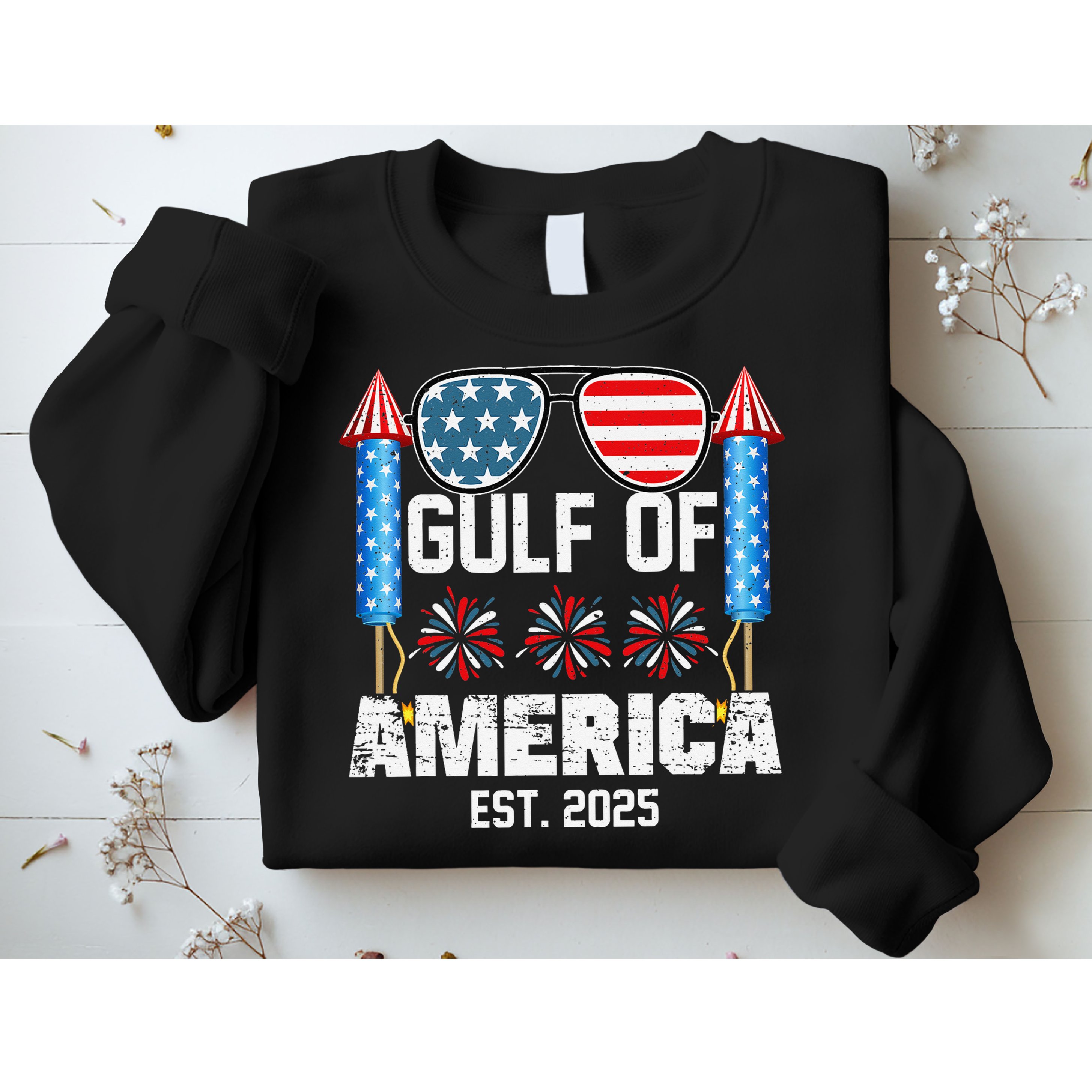 Gulf Of USA America Since 2025 4th Of July Sunglasses Sweatshirt