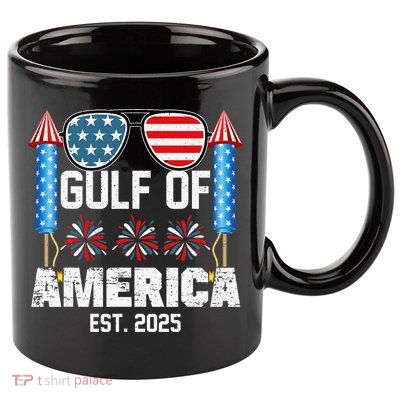 Gulf Of USA America Since 2025 4th Of July Sunglasses 11oz C Handle Ceramic Mug