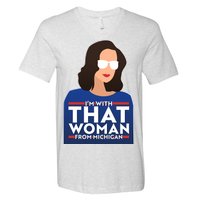 Gov Whitmer I'm With That Woman From Michigan V-Neck T-Shirt