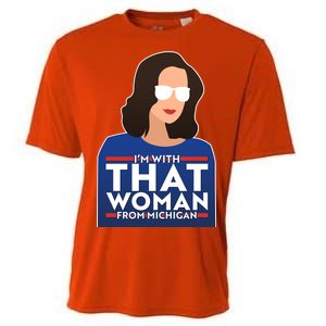 Gov Whitmer I'm With That Woman From Michigan Cooling Performance Crew T-Shirt