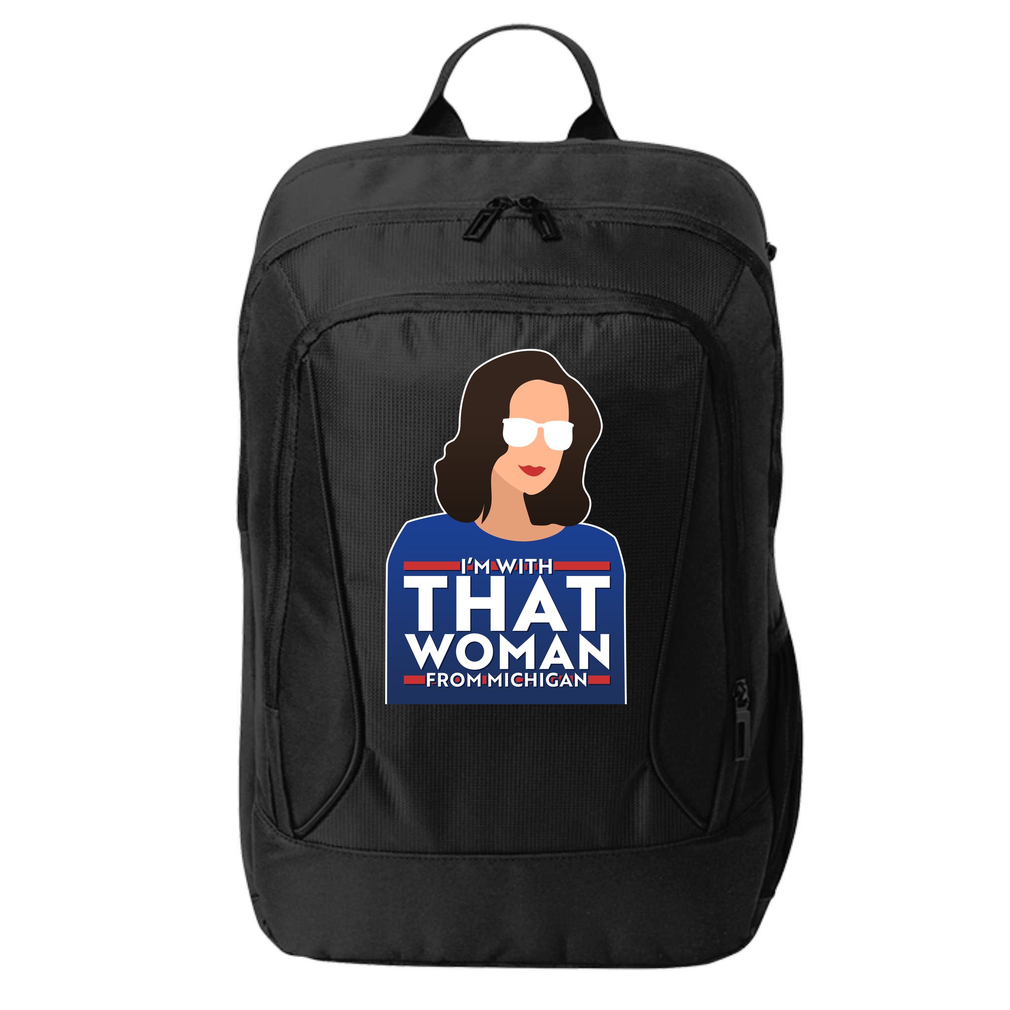 Gov Whitmer I'm With That Woman From Michigan City Backpack