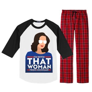 Gov Whitmer I'm With That Woman From Michigan Raglan Sleeve Pajama Set