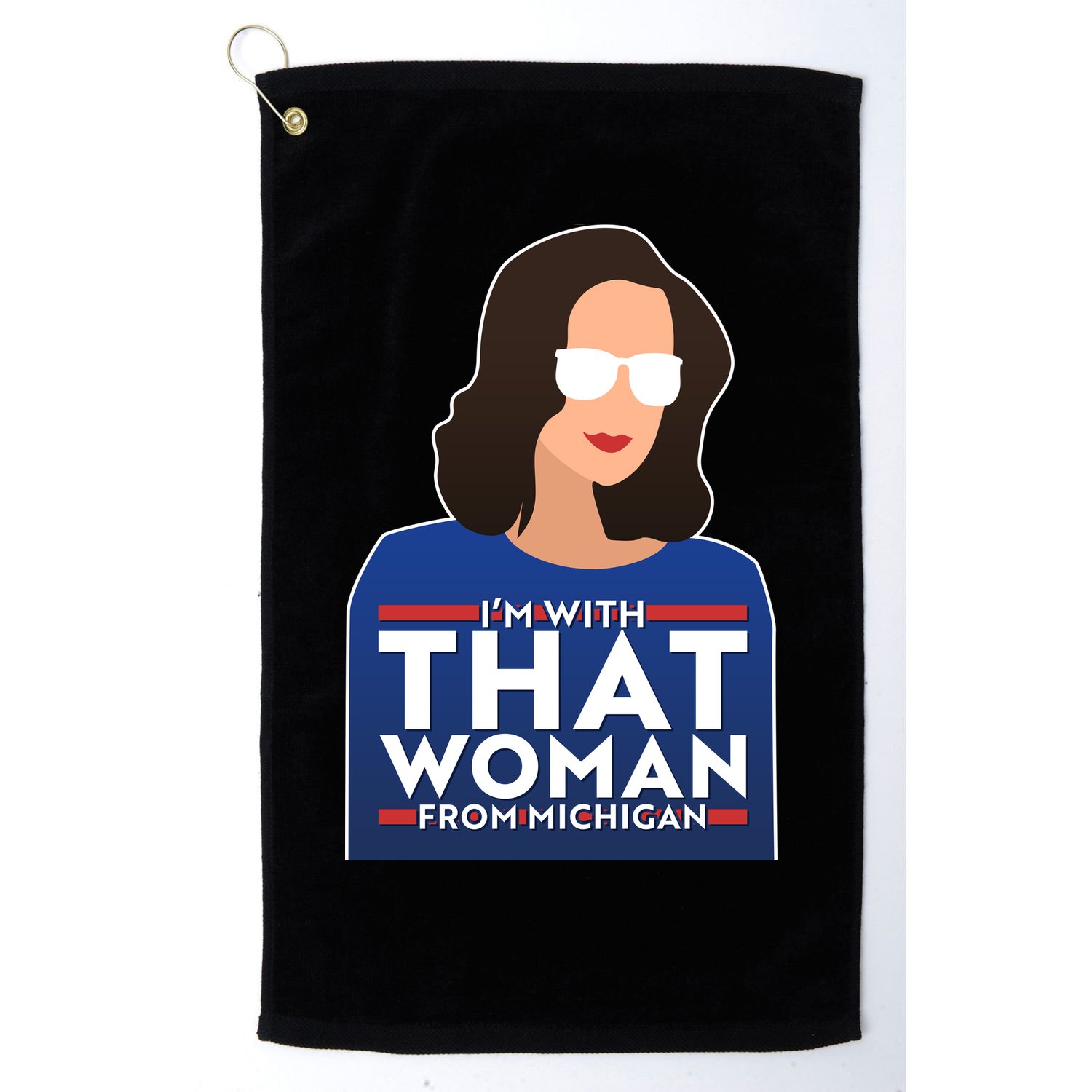 Gov Whitmer I'm With That Woman From Michigan Golf Towel