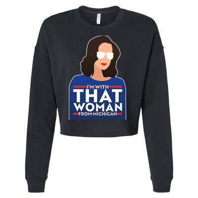 Gov Whitmer I'm With That Woman From Michigan Cropped Pullover Crew