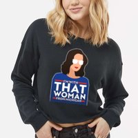 Gov Whitmer I'm With That Woman From Michigan Cropped Pullover Crew