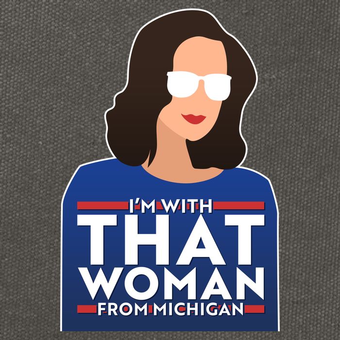 Gov Whitmer I'm With That Woman From Michigan Cotton Canvas Backpack