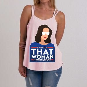 Gov Whitmer I'm With That Woman From Michigan Women's Strappy Tank