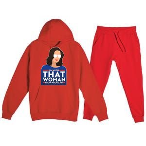 Gov Whitmer I'm With That Woman From Michigan Premium Hooded Sweatsuit Set