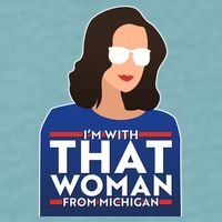 Gov Whitmer I'm With That Woman From Michigan Sueded Cloud Jersey T-Shirt
