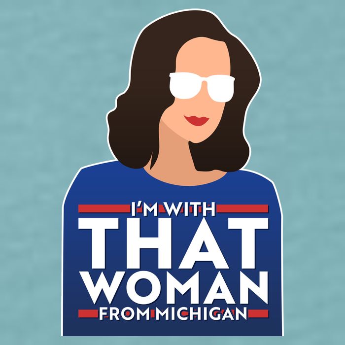 Gov Whitmer I'm With That Woman From Michigan Sueded Cloud Jersey T-Shirt