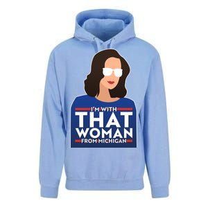 Gov Whitmer I'm With That Woman From Michigan Unisex Surf Hoodie