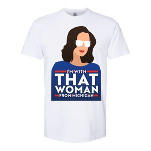 Gov Whitmer I'm With That Woman From Michigan Softstyle CVC T-Shirt