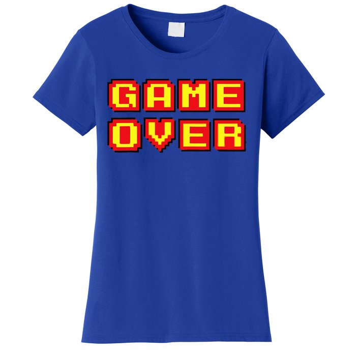 Game Over Vintage Retro Video Games Gaming Gift Arcade Women's T-Shirt