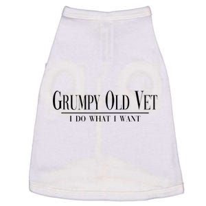 Grumpy Old Vet I Do What I Want Funny Military Veteran Style Doggie Tank